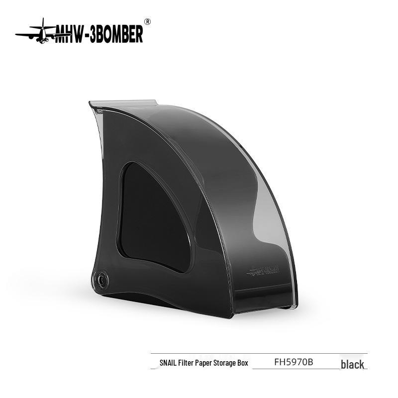 Bomber Coffee Filter Storage Box: Dustproof Hand-Pour V60 Fan-Shaped Filter Holder for V01/V02.