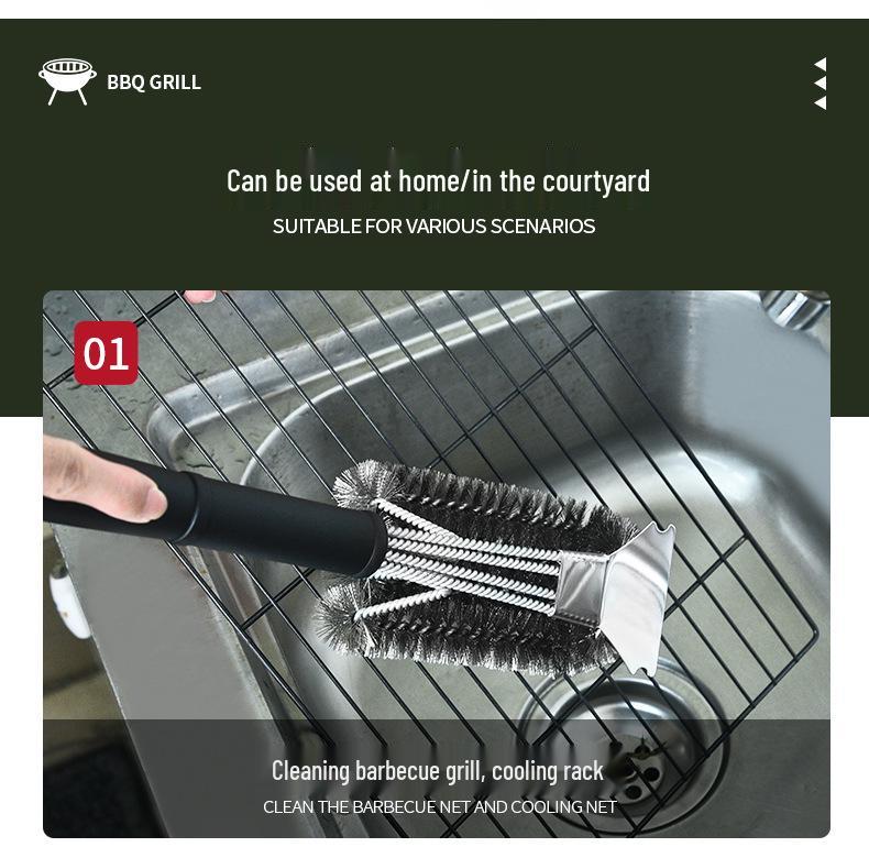 Stainless Steel Cleaning Brush for Pots, Ovens, and Grills