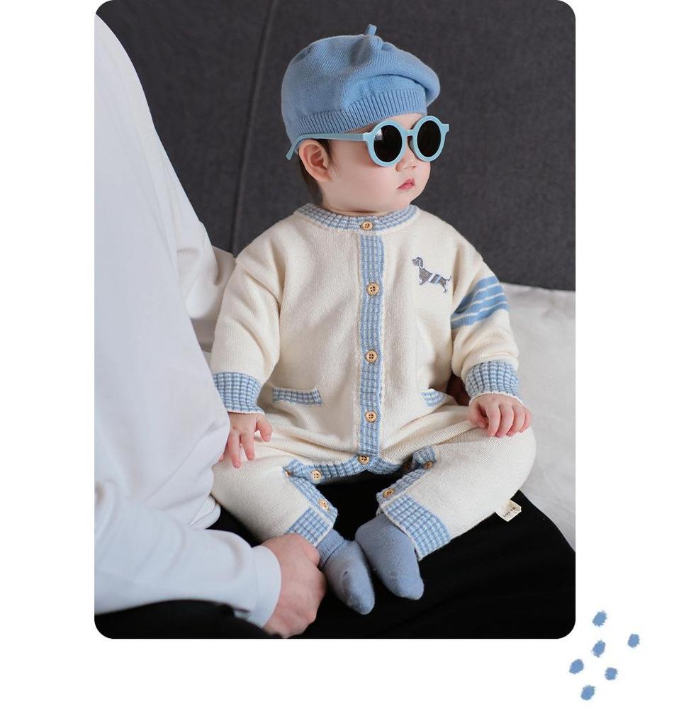 Newborn Knitted Sweater Onesie for Boys & Girls - 2025 Autumn Collection