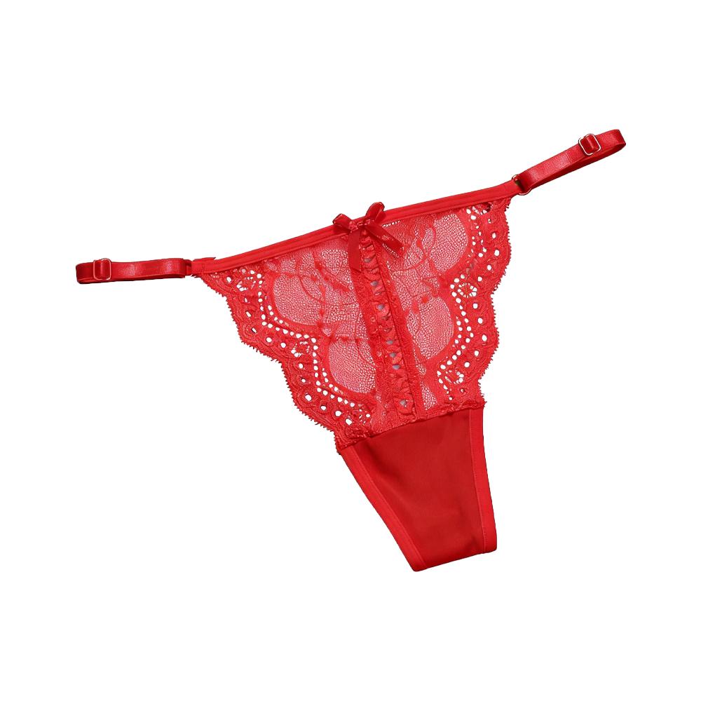 Thin Strap Underwear for Women Transparent Mesh Lace Briefs Fashion Lace Thong  Lady