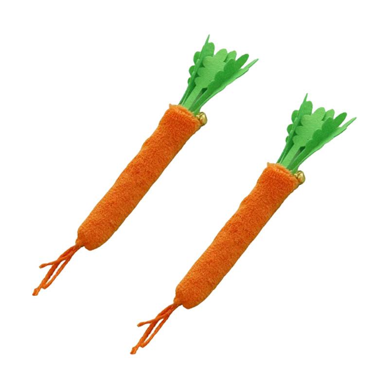 1/5pcs Cat Toy Interactive Bells Simulation Carrot Bite Resistant Self Teeth Cleaning Bite Resistant Cat Accessories