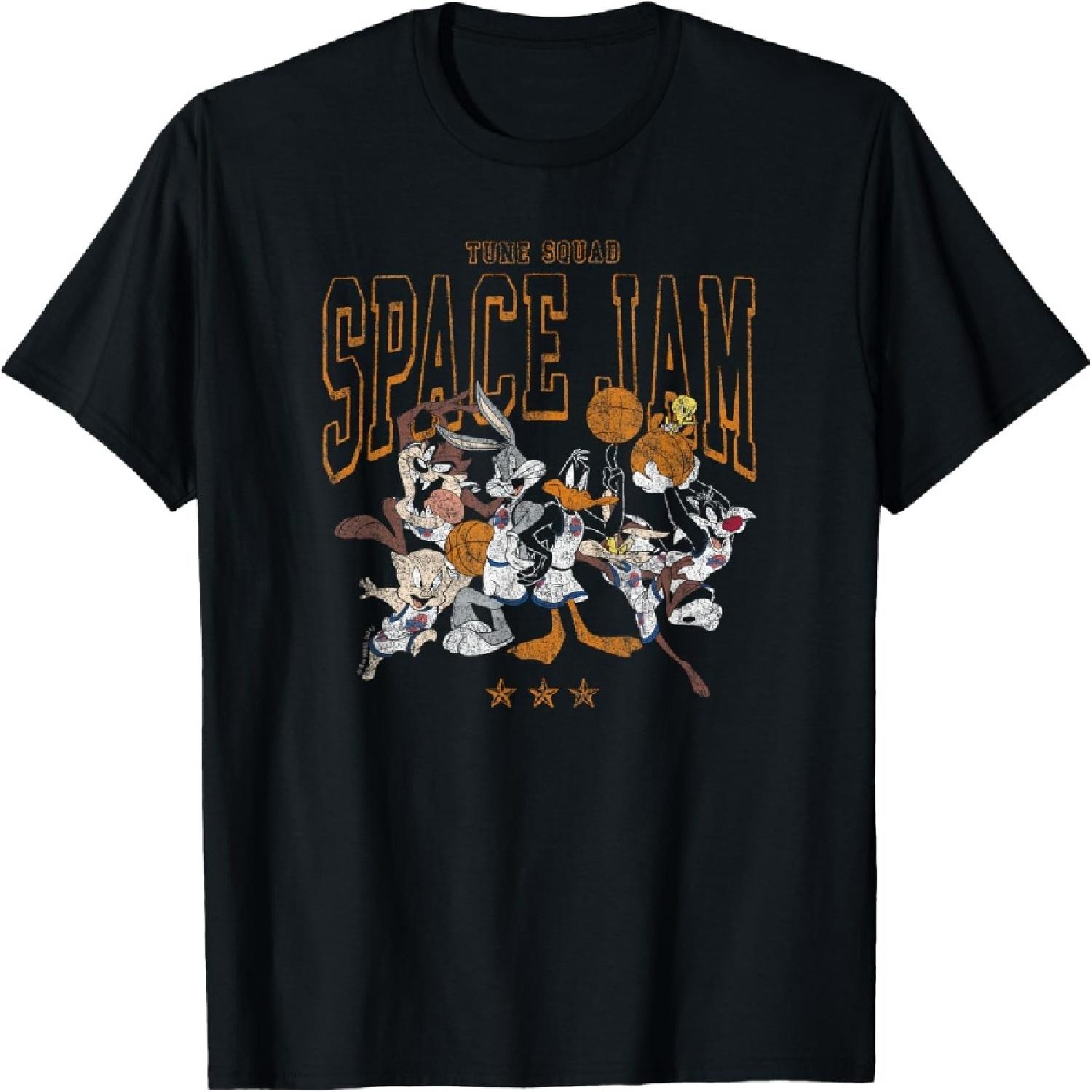 Space Jam Classic Tune Squad Distressed Poster T-Shirt XXXXXL разноцветный