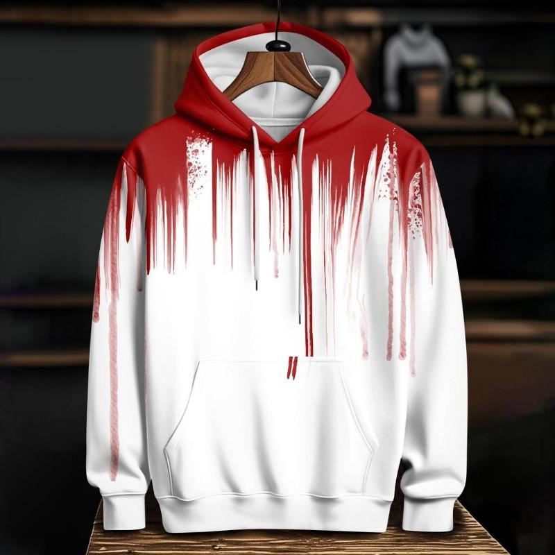 Spring And Autumn Fashion Men's Hoodie Bloody Wound 3D Print Hoodies Street Casual Boy Sweatshirt Men's Oversized Top Clothing