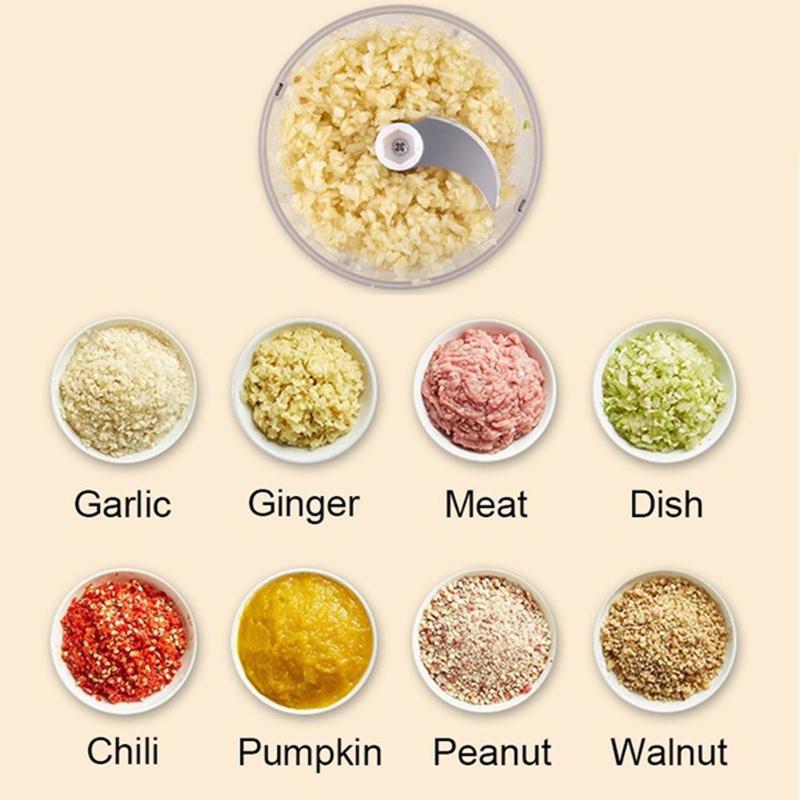 Kitchen Accessories Gadgets Electric Garlic Masher Ginger Nut Crusher Meat Mincer Food Chopper Chopping Garlic Tools Machine