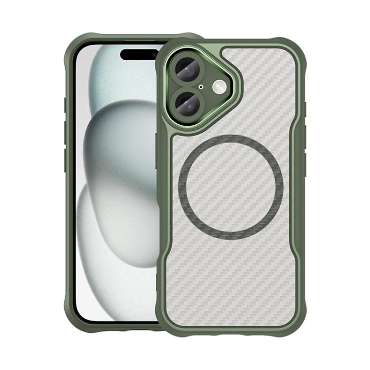 Carbon Fiber Texture MagSafe Translucent Phone Case