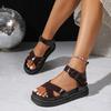Fashion 2025 Summer Casual Shoes Woman Platform Sandals Soft Leather Women Open Toe Thick Bottom Wedges Sandal Gladiator Womens Shoes