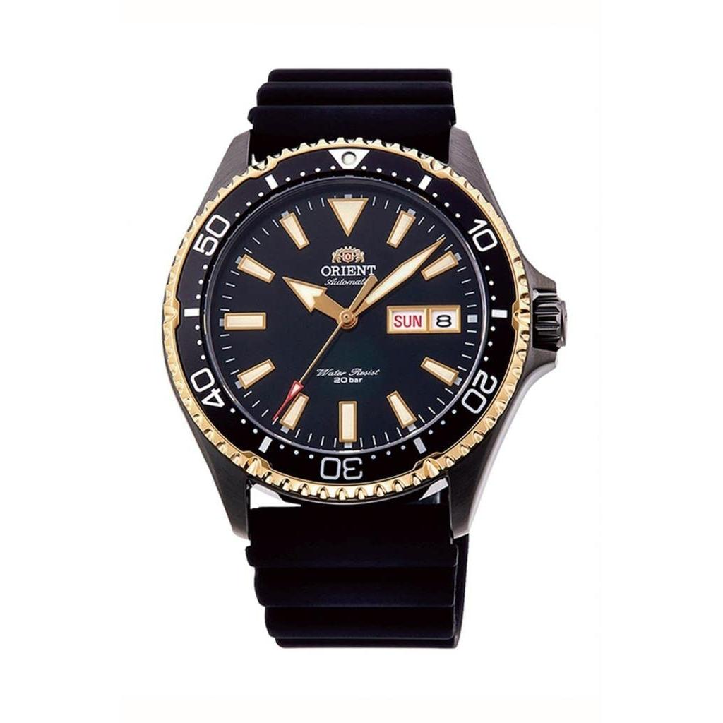 [Zegarek męski na rękę] Zegarek męski analogowy automatyczny Orient z gumowym paskiem RA-AA0005B19B [Import]