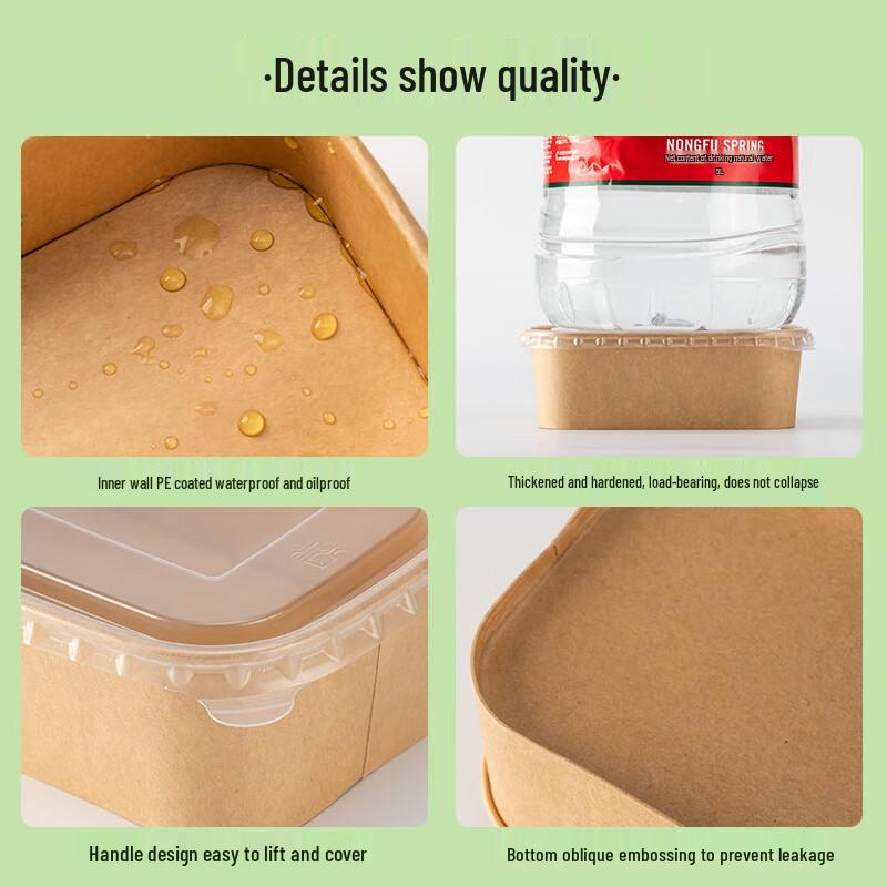 Disposable Kraft Paper Style Meal Boxes