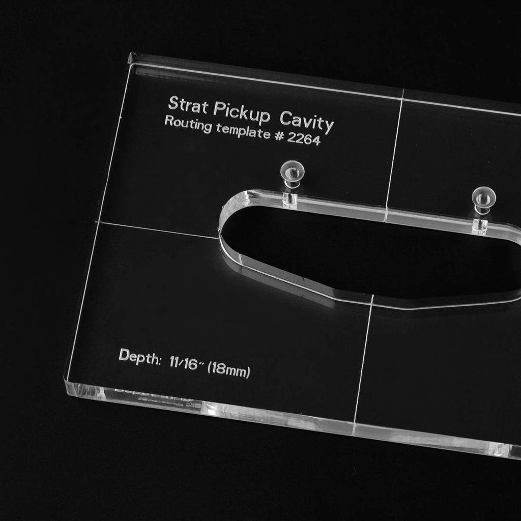 Musiclily Pro Single Coil Pickup Cutting Acrylic Template for Standard Strat Electric Guitar Body