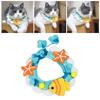 Gestricktes Haustierhalsband Handgewebt Atmungsaktiv Bequem Stilvoll Gestricktes Katzen-Lätzchen-Halsband mit Verstellbar