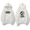 Motorradhelm Marke Vorder- und Rückseite Druck Grafik Hoodie Unisex Langarm Oversized Locker Streetwear Pullover Hoodie
