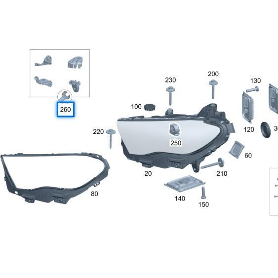 Headlight Repair Kits 2148206202 and 2148206302 for Mercedes-Benz E-Class W214.
