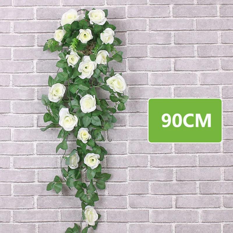 Hanging Artificial Silk Morning Glory Imitation Flower Vine Wedding Garden Decor Fake Plant Vibrantly Color Flower Wall Decor