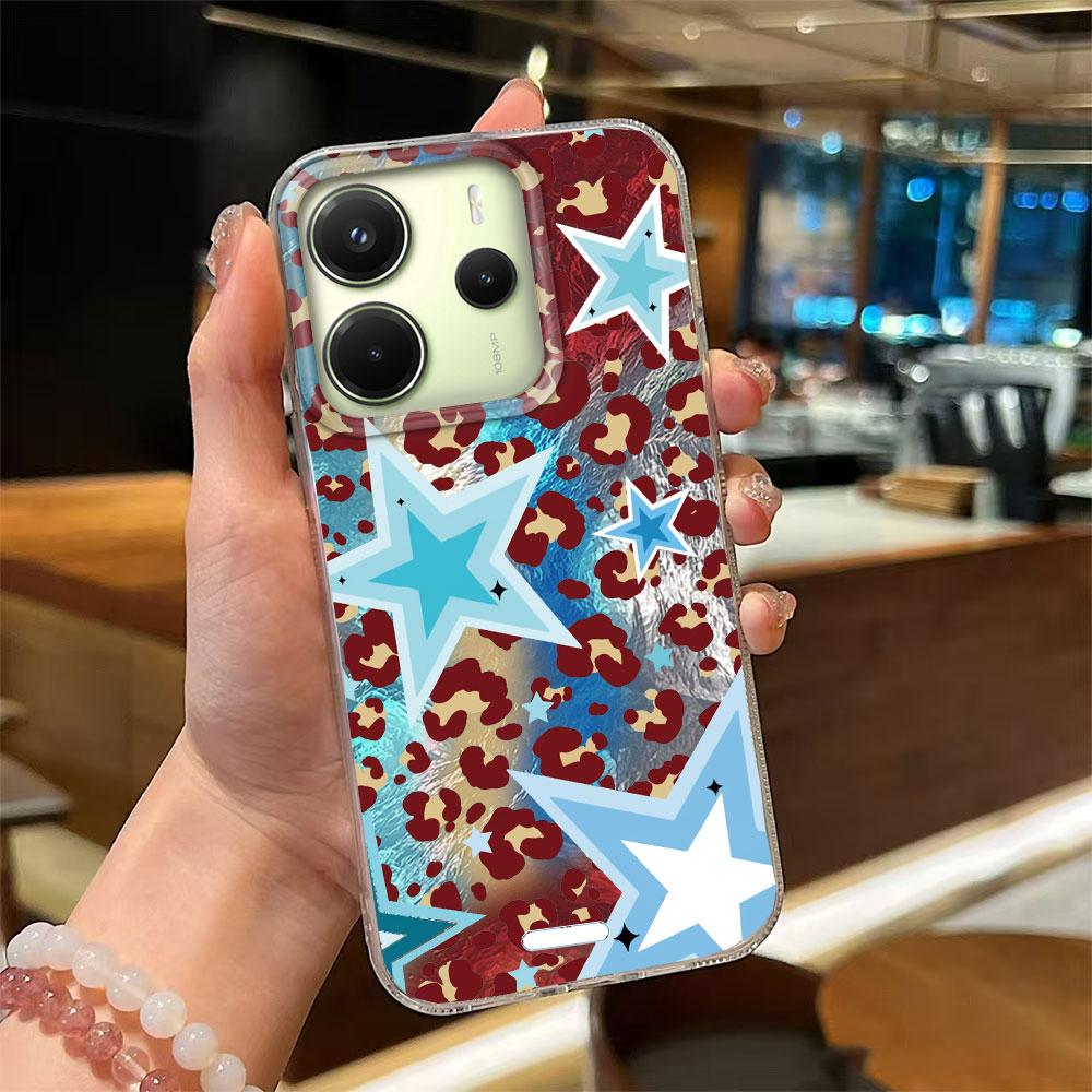 Wave Stripe Leopard Fashion Phone Case for Xiaomi Redmi Note 15 14 13 12 11 11S 10 10S 8 9 Pro 15C 9C 13C 14C A3 11S 9C A1 Cover