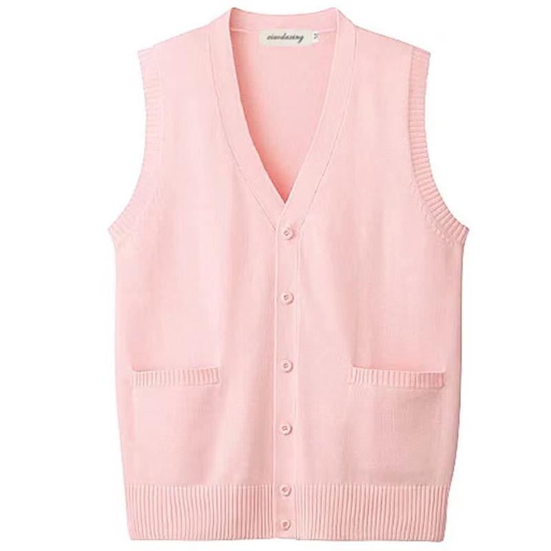 Japanese Girl College Students Sweater Waistcoat V-neck JK Uniform Knitted Cardigan Vest Campus Spring And Autumn Daily Clothes