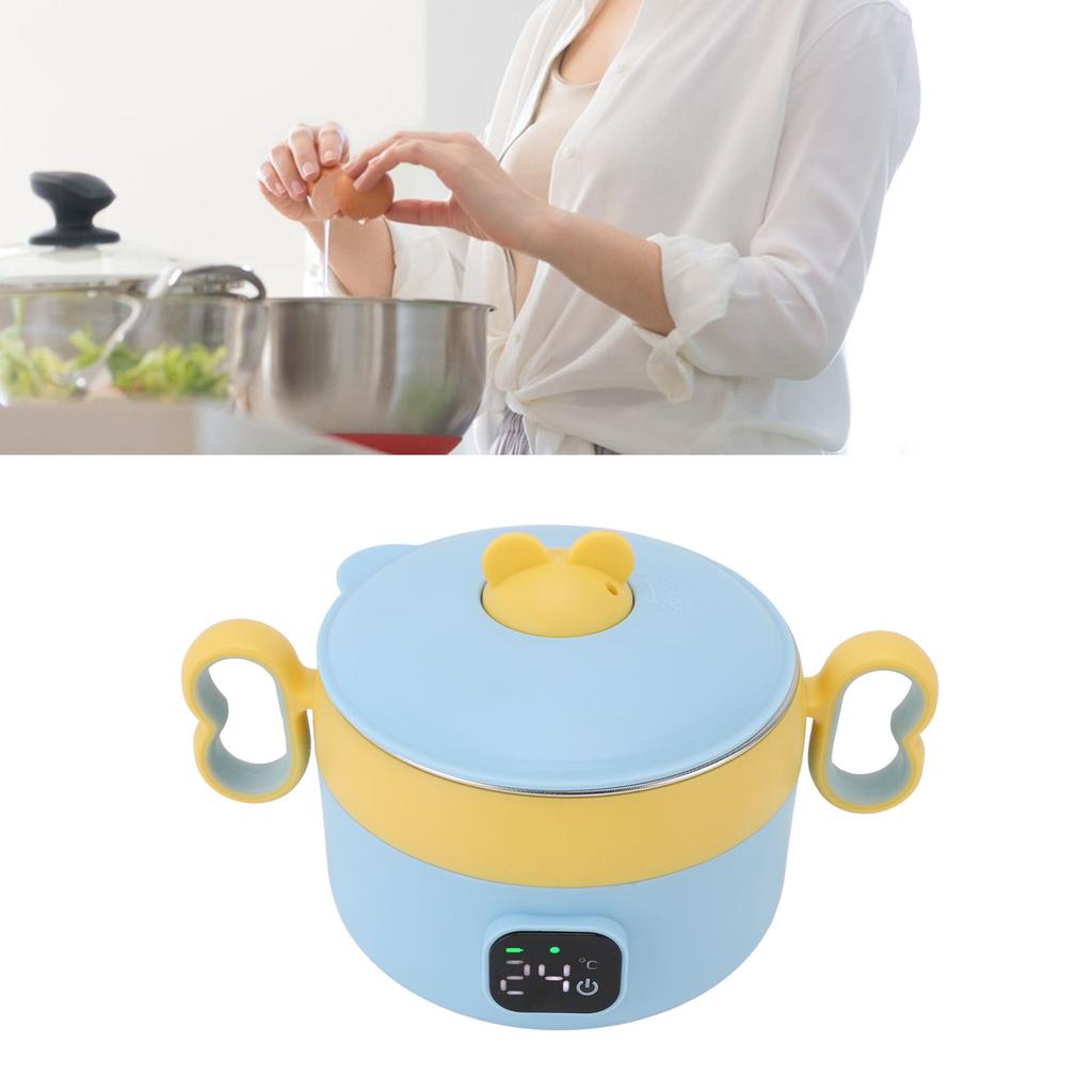 Insulated Food Warmer Bowl Stainless Steel Automatic Constant Temperature USB Rechargeable Electric Heating Lunch Box for Home Travel