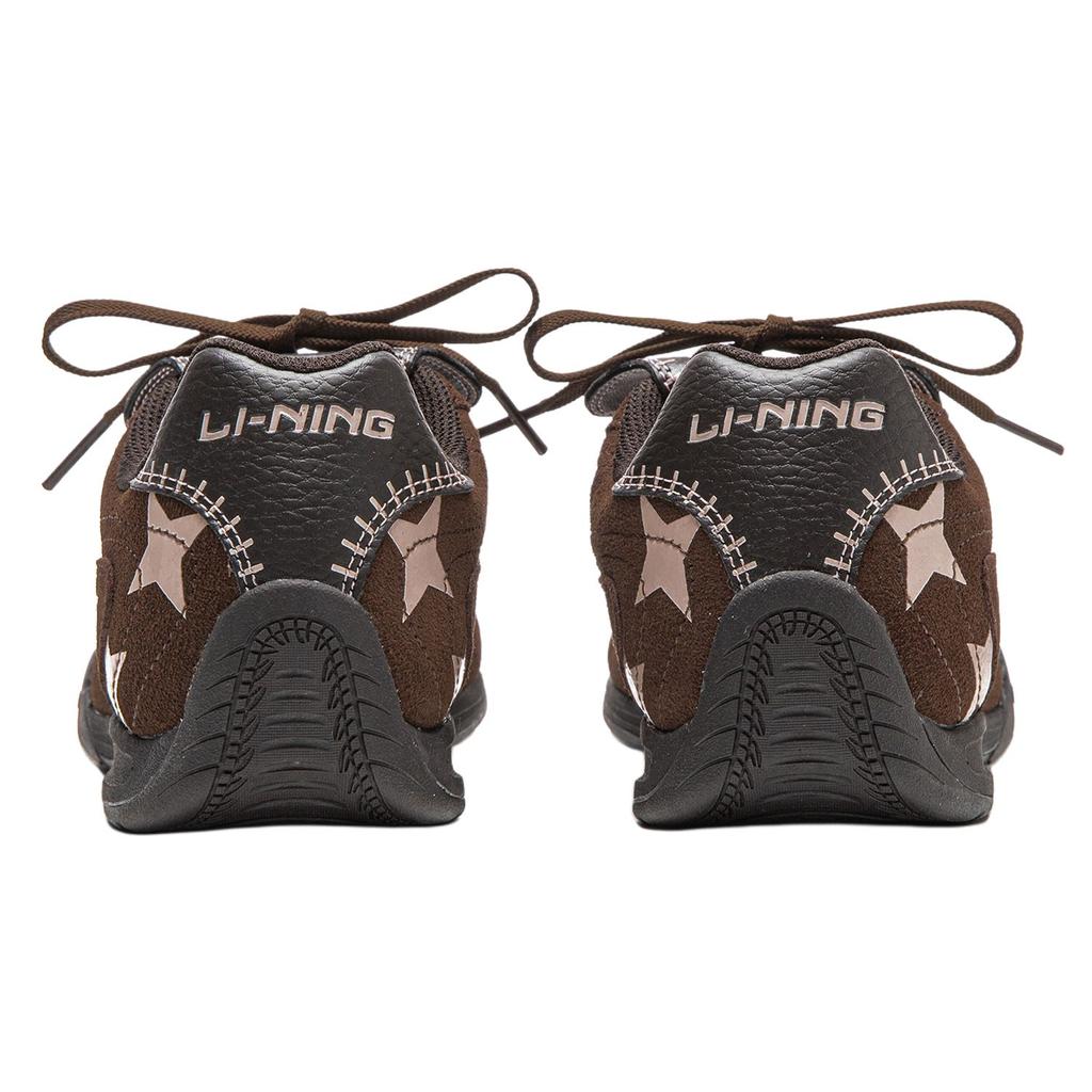 Li Ning Film Pulse Slip Resistant, Abrasion Resistant, Lightweight Low Top Casual Shoes Women's Brown AGLV136-8