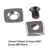 5Pcs Turning Carbide Cutter Inserts Square Diamond Round Shape Combination Set For Wood Turning Working Lathe Tool