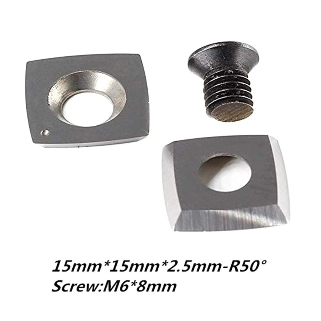 5Pcs Turning Carbide Cutter Inserts Square Diamond Round Shape Combination Set For Wood Turning Working Lathe Tool