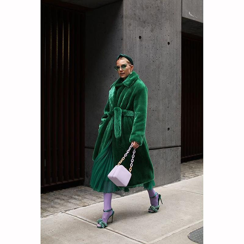 Winter Women Fur Coats Long Fur Loose Lapel Over Coat Thick Warm Plus Size