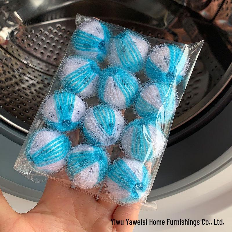 12-Pack 35mm Large Nylon Anti-Tangle & Anti-Knot Washing Balls for Stain Removal