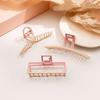 Japanese & Korean Pink Sweet Girl Geometric Hair Clip - Fresh, Simple, Hollow Design
