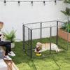 Six-Panel Dog Playpen with Door, for Large Dogs, Indoors, Outdoors, 100cm Tall, Black