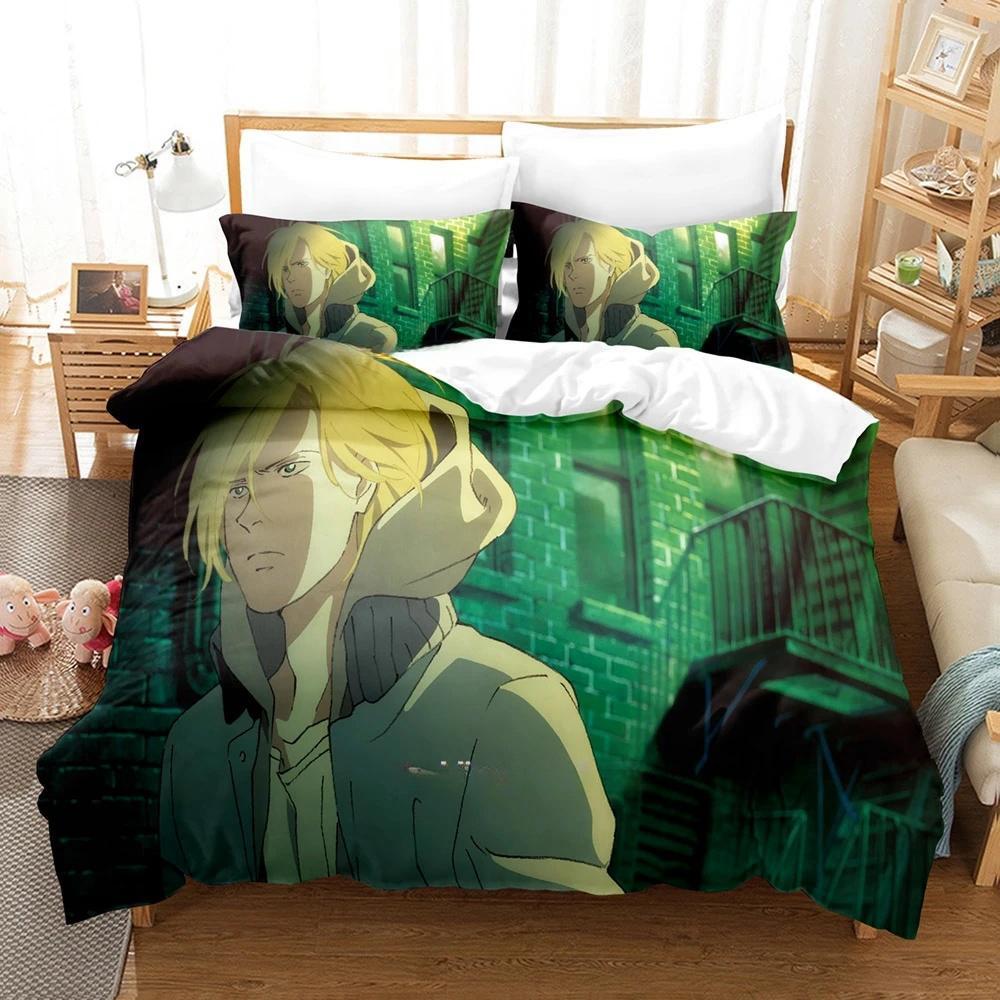 3D Druck Anime Banana Fish Bettwäsche Set Einzelbett Twin Full Queen King Size Bettset Erwachsene Kind Schlafzimmer Bettbezug Sets Heimtextilien
