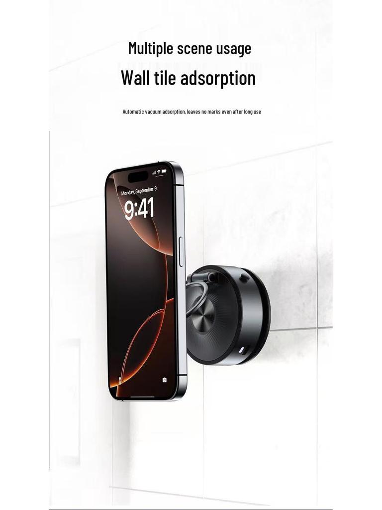 2026 Metal Magnetic Car Phone Holder with Suction Cup for Dashboard Navigation