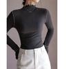 Womens Soft Microfiber Base Layer Top Half Turtleneck Long Sleeve Slim Fit Winter Daily Wear