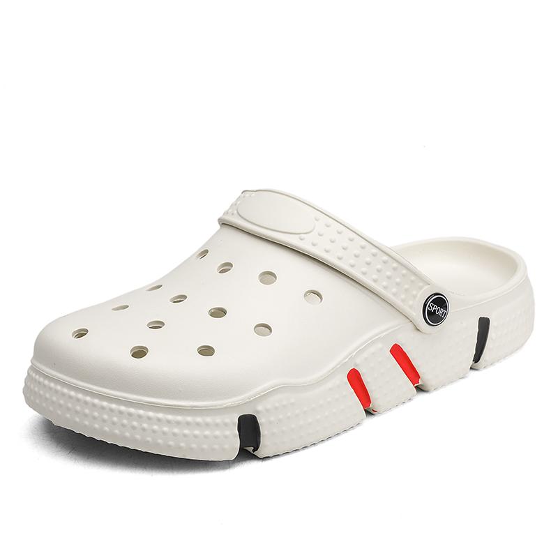 

Мужские резиновые сандалии клоги Мужские мягкие дышащие пляжные садовые туфли Летние повседневные Zuecos Hombre Cholas Мужские Большой размер 49 50 49 белый