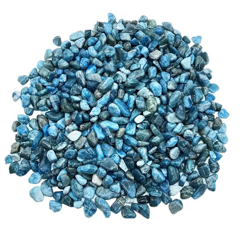 Natural Blue Apatite Crystal Crushed Stones for Fish Tanks, Flower Pots, and Landscaping Decorations