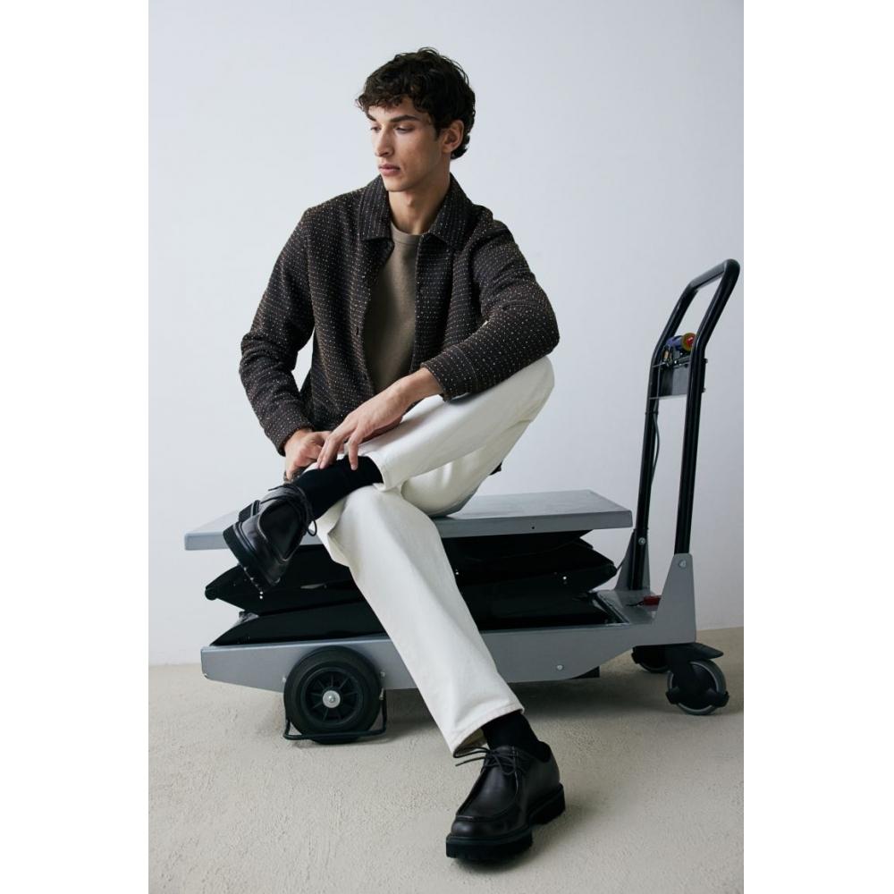 H M Jersey sHirt Regular Fit Dark Grey