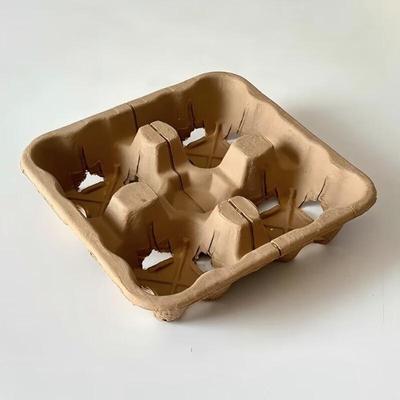 Einweg-Zellstoff-Abreißbarer 4-Becher-Träger