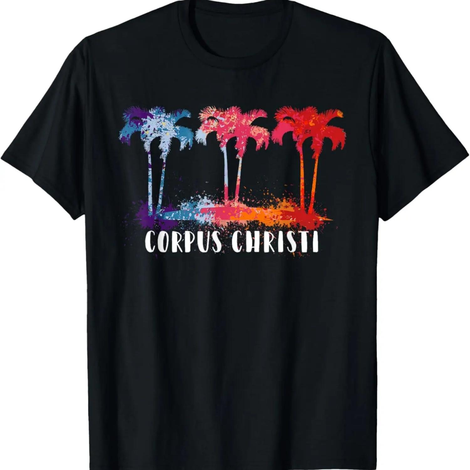 Corpus Christi Texas T-Shirt Tropical Paint Splatter S