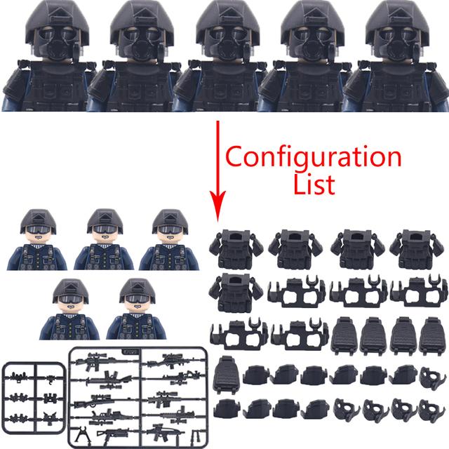 Military Special Forces MOC Building Block SWAT Ghost Commando Figures Police Soldiers Army Gun Weapons Children's Toy Gift B152