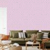 Checkerboard Wallpaper White and Powder Pink for Living Room and Bedroom 50x1000