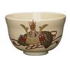 Miyachi Eikou Matcha Diameter X Height Ninsei Kabuto Gift Boxed Bowl, White, Size 12.4cm 7.8cm, Design,