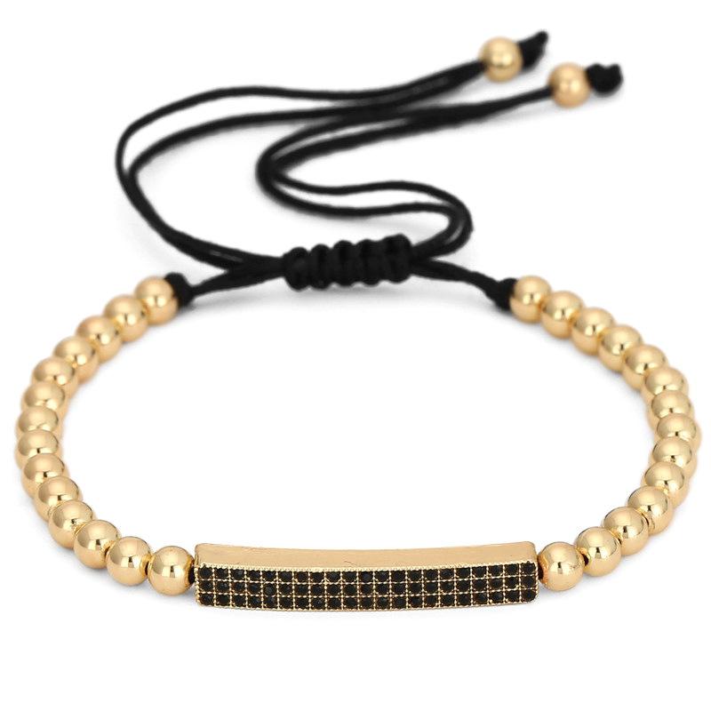 Men's black matte lava stone bracelet, point diamond crown, beaded long strip, high-end three-piece set, stacked wearing set, bracelet.