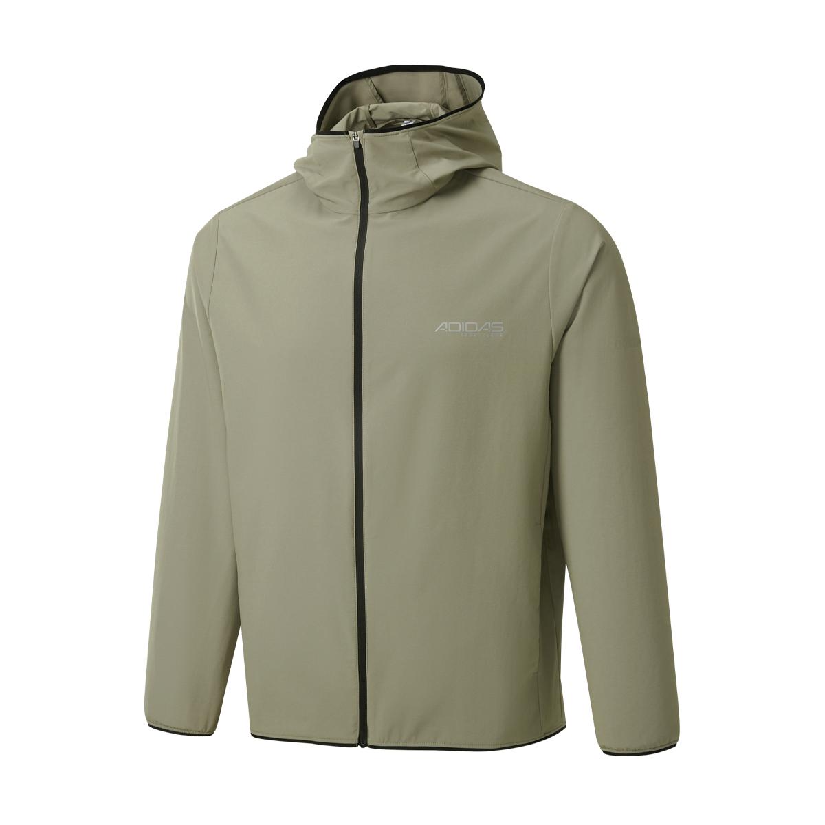 Adidas Solid Color Hooded Zip-Up Long Sleeve Jacket Men jackets KQ5305 S