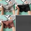 3pcs Summer Mesh Men's Ice Silk Underwear Breathable Quick Drying Men's Flat Underwear Solid Color Square Underwear Boxer Brief