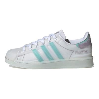 Originals Superstar Futureshell Synthetic Leather Low-Top Skate Shoes Women Sneakers White Blue FY7356