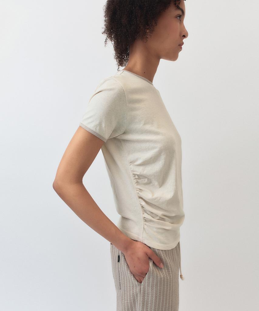 Simeteuligpeosenteu Shirring Ringer Top / Beige