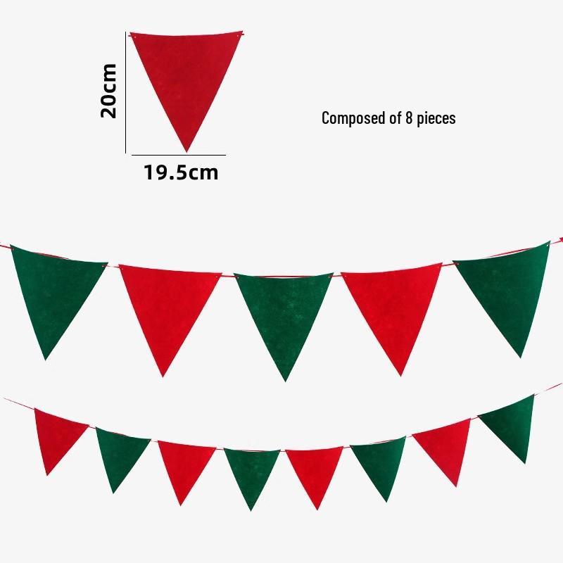 Santa Claus Christmas Bunting: Hanging Ornaments for Shop Window and Scene Decoration