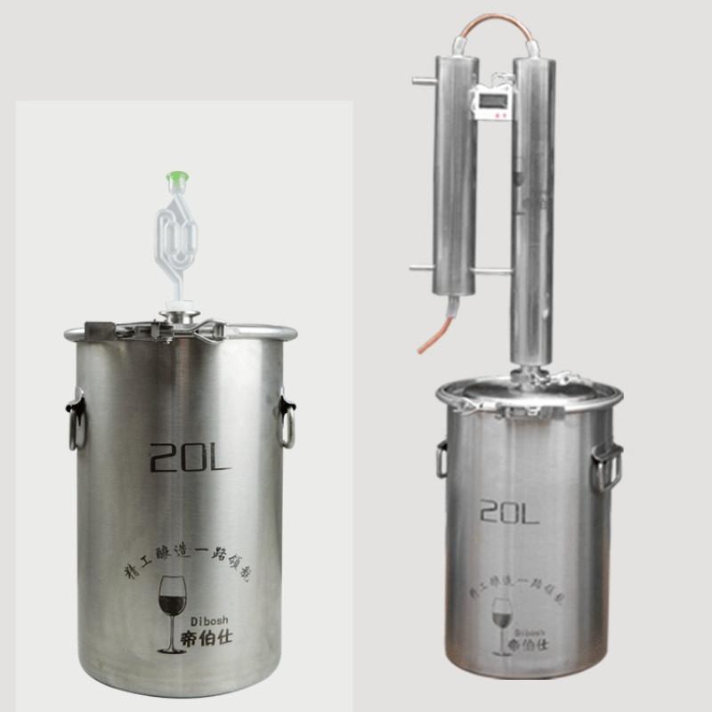 Large Capacity Copper Distiller DIY Pure Dew Essential Oil Distillation Barrel Small Household Brewing Equipment
