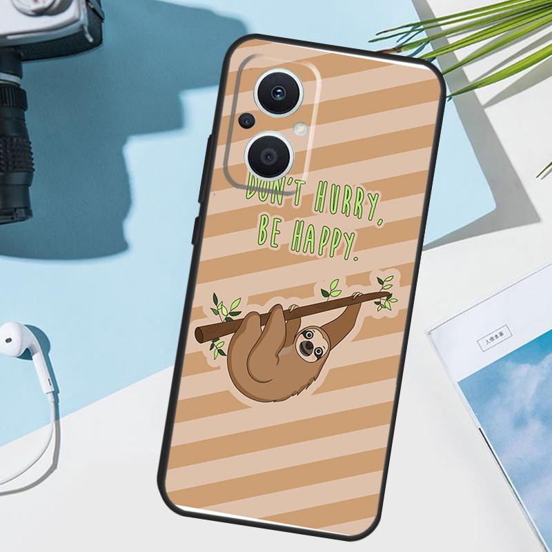 Sloth Case For OPPO Reno 13F 13 12 11 F 8T 7 8 10 Pro OPPO Find X8 X6 Pro X3 X5 Lite Phone Cover