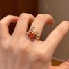 Light Luxury High-End Crab Fanta Stone Ring Necklace Women'S Super Flash Diamonds Personality Temperament Cute Women'S Jewelry