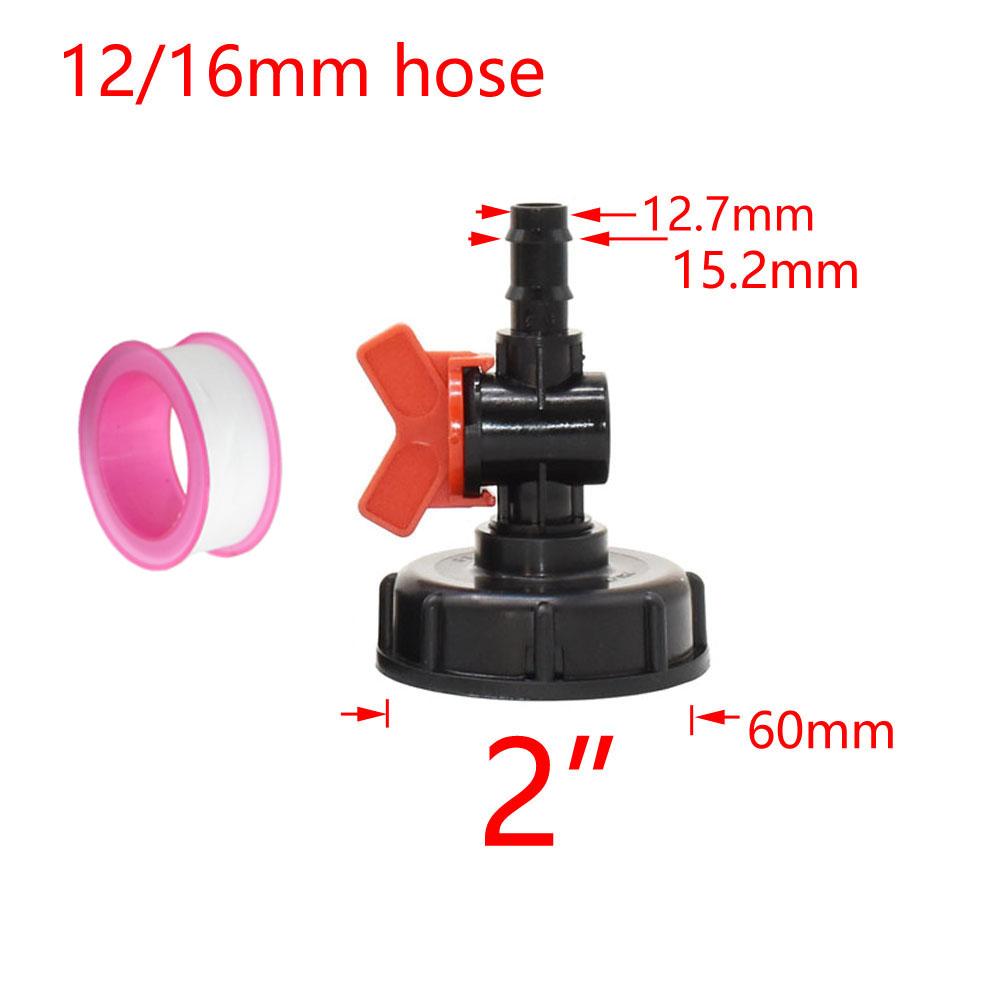 Farm IBC Tank Adapter 1/2" 3/4" 1" Thread Irrigation Valve Replacement Valve Garden Water Connectors Drain Couple