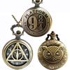 Harry Potter Deathly Hallows Copper Owl Pocket Watch Pendant