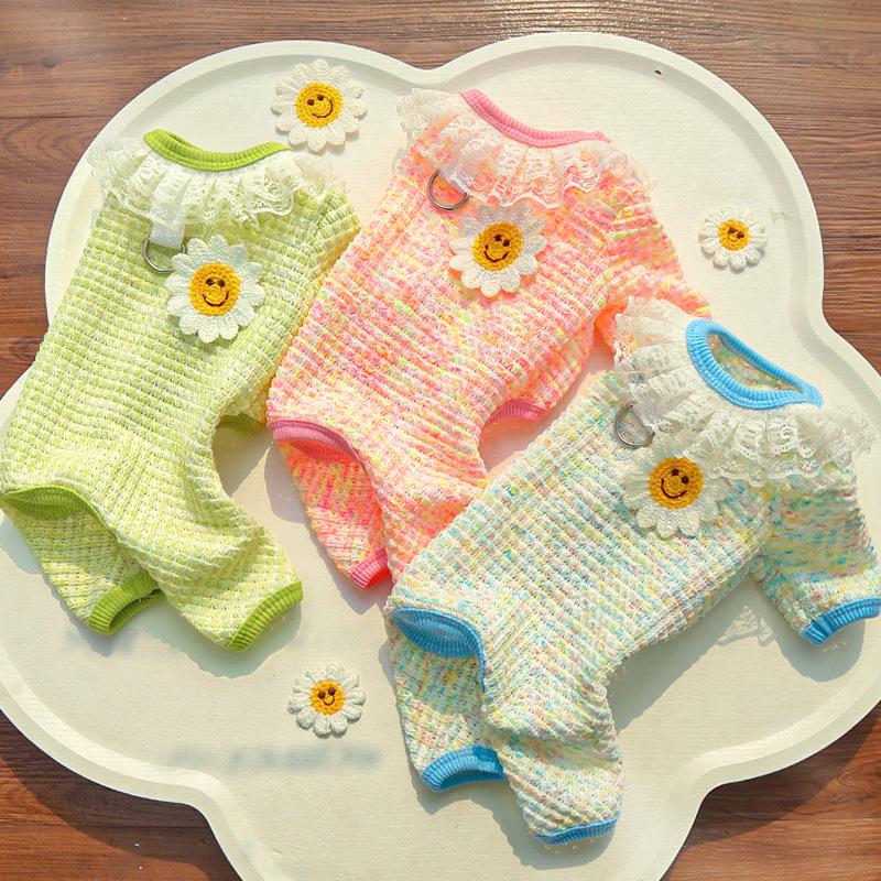Spring and Summer Four-legged Clothing, Dog and Cat Pet Clothing, Elastic and Breathable Needle Fabric